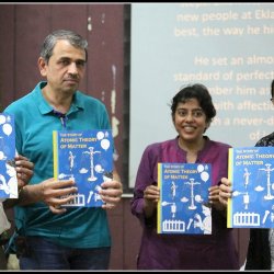 Eklavya’s title The Story of Atomic Theory of Matter being launched in Bhopal